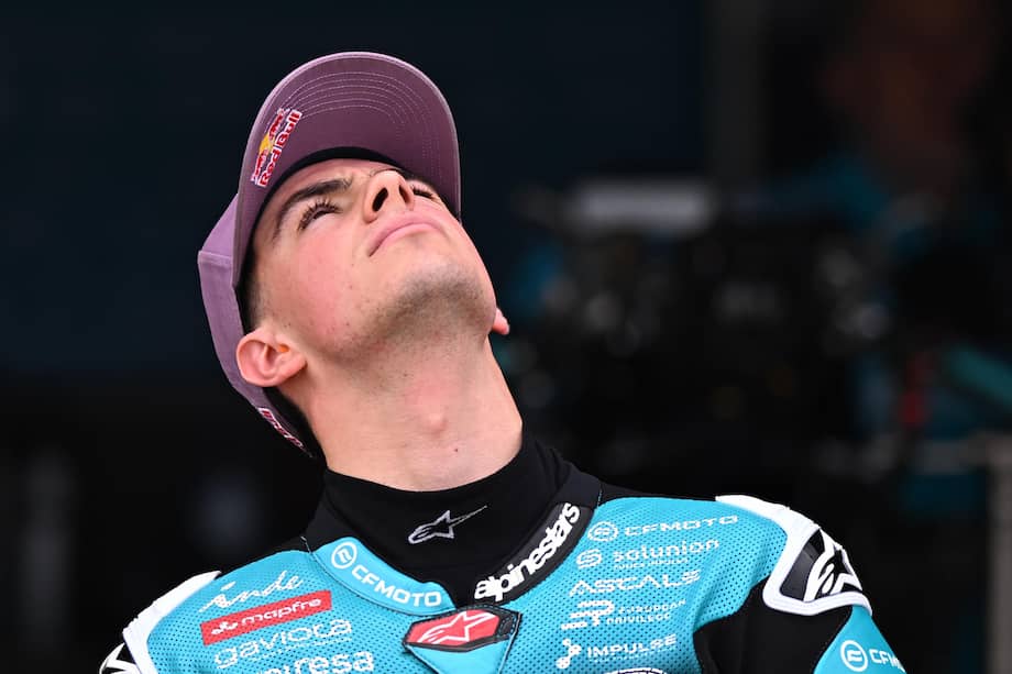 David Alonso durante las prácticas del Gran Premio de Brasil de Moto2 en el autódromo Ayrton Senna en Goiânia (Brasil). EFE/ Andre Borges