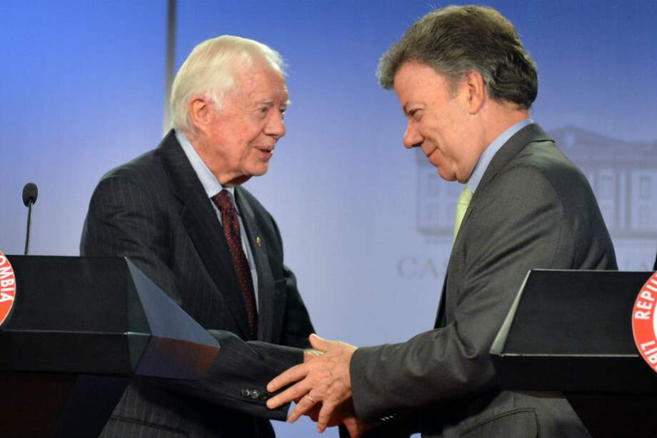 Jimmy Carter y Juan Manuel Santos