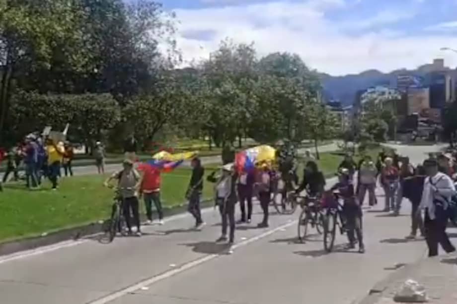 Protestas en Bogotá este 3 de enero.