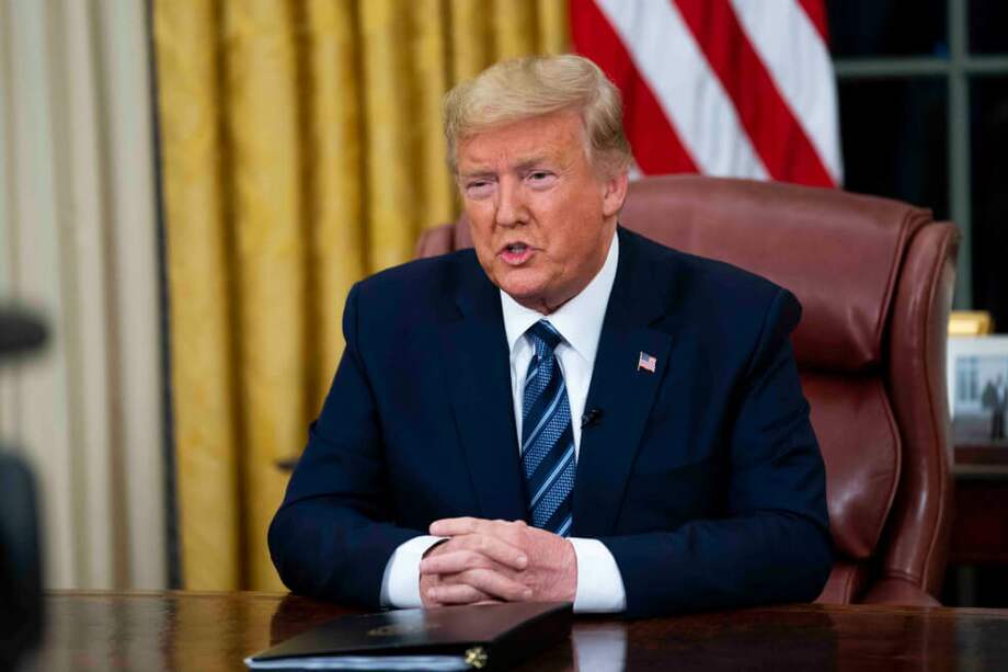 El presidente estadounidense Donald Trump se dirigió a la nación desde la Casa Blanca. / AFP