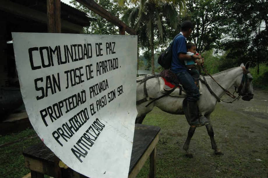 La Comunidad de Paz de San José de Apartadó, en el Urabá chocoano, ha vivido algunos de los más sangrientos episodios por cuenta del largo conflicto armado que azota a la región. / Archivo