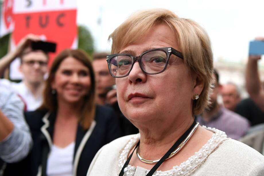 Malgorzata Gersdorf, presidenta de la Corte Suprema, que se niega a la jubilación. / AFP