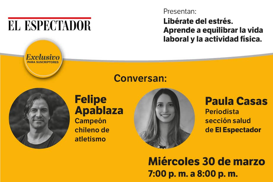 "Libérate del estrés y aprende a equilibrar la vida laboral con la actividad física", este 30 de marzo a las 07:00 p.m.