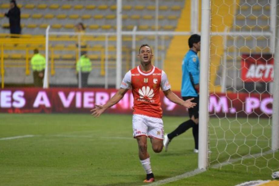 Anderson Plata marcó el primer gol de Independiente Santa Fe en el Atanasio. Foto: archivo