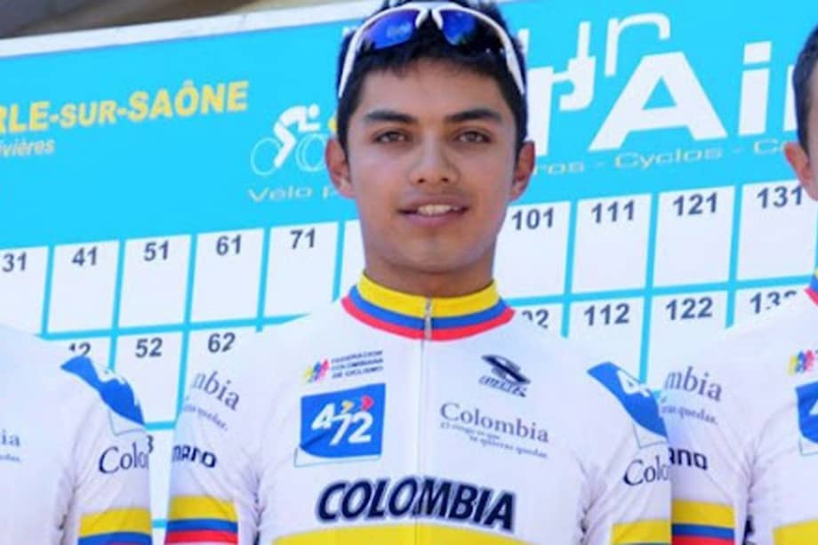 El ciclista colombiano, Juan Chamorro, del equipo 4-72 Colombia. / Cortesía Fedeciclismo