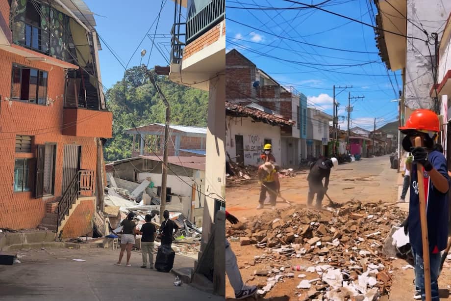 Habitantes de distintos municipios del Valle se unen para remover escombros, reparar viviendas y ayudar a sus vecinos tras el terremoto.
