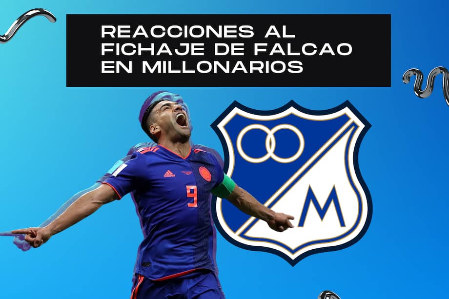 El delantero colombiano, Falcao, fichó por el club Millonarios.