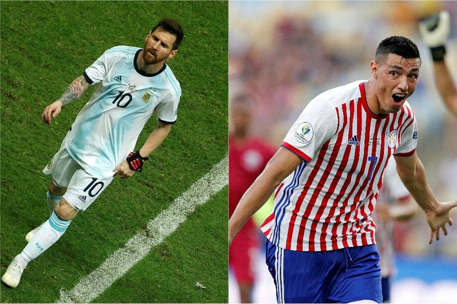 Lionel Messi y Óscar Cardozo (der.). / EFE