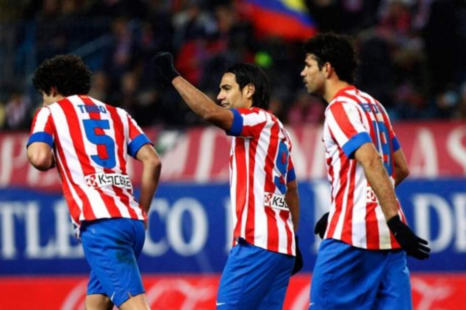 Falcao García celebrando un gol con el Atlético de Madrid. / Archivo