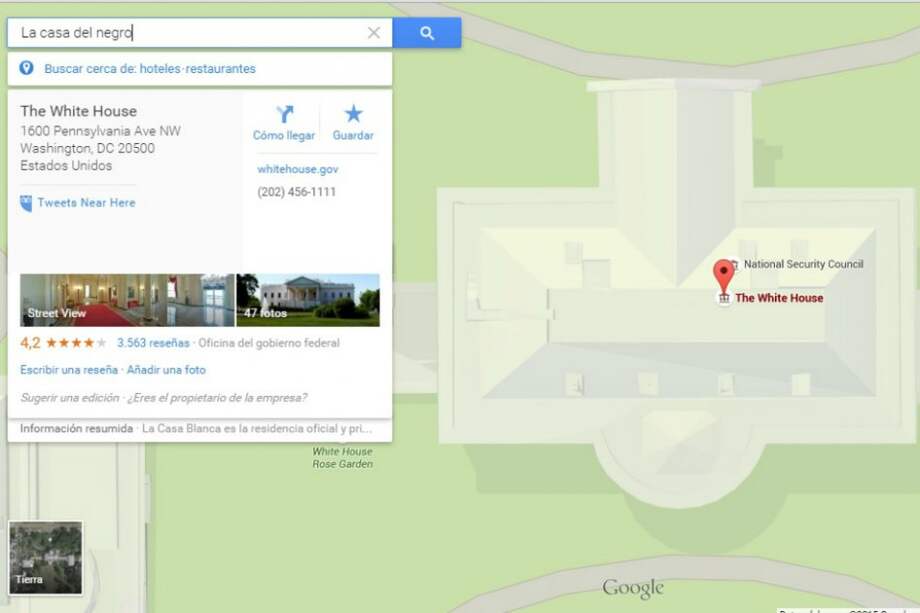 Pantallazo de búsqueda de Google Maps / Pantallazo de búsqueda de Google Maps