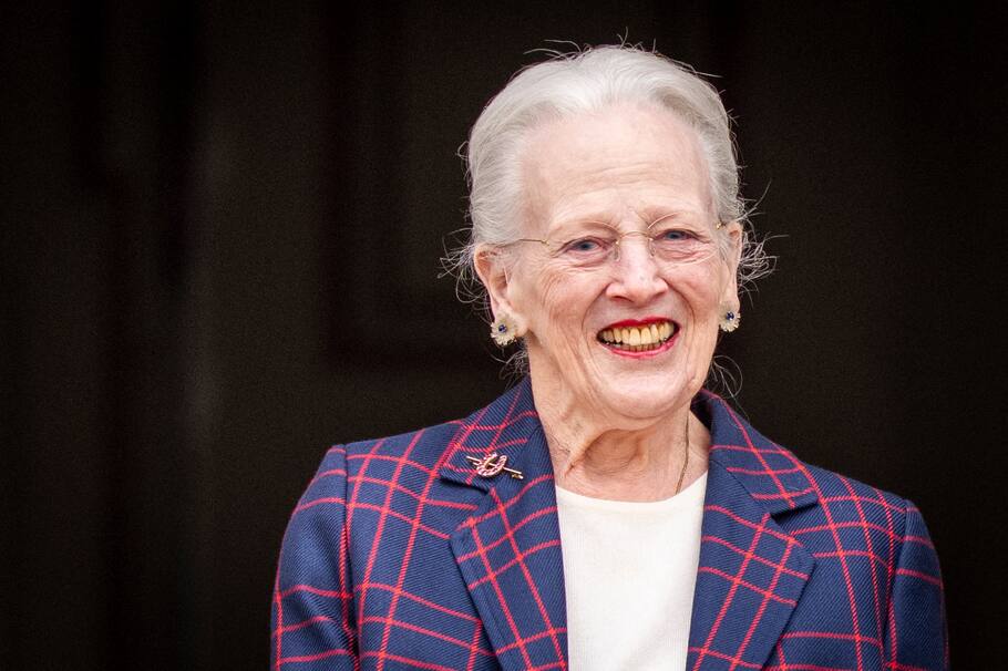 (FILES) Queen Margrethe of Denmark attends a concert by the Royal Life Guards Music Corps, on the occasion of her 86th birthday, in the Inner Courtyard at Fredensborg Palace, on April 16, 2026. Denmark's Queen Margrethe, 86, who abdicated in 2024 has been admitted to hospital due to chest pain, the Royal House of Denmark said on May 14, 2026. The Queen had been admitted to Rigshospitalet -- Copenhagen's main hospital -- "this afternoon due to angina," the court said in a statement. She would remain in hospital over the weekend for observation and further examinations, the court added. (Photo by Ida Marie Odgaard / Ritzau Scanpix / AFP) / Denmark OUT