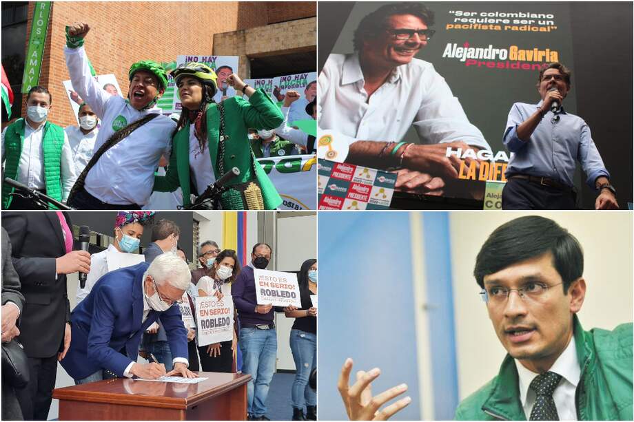 Carlos Amaya, Alejandro Gaviria y Jorge Robledo hacen parte de la Coalición Centro Esperanza. Camilo Romero es uno de los precandidatos presidenciales del Pacto Histórico.