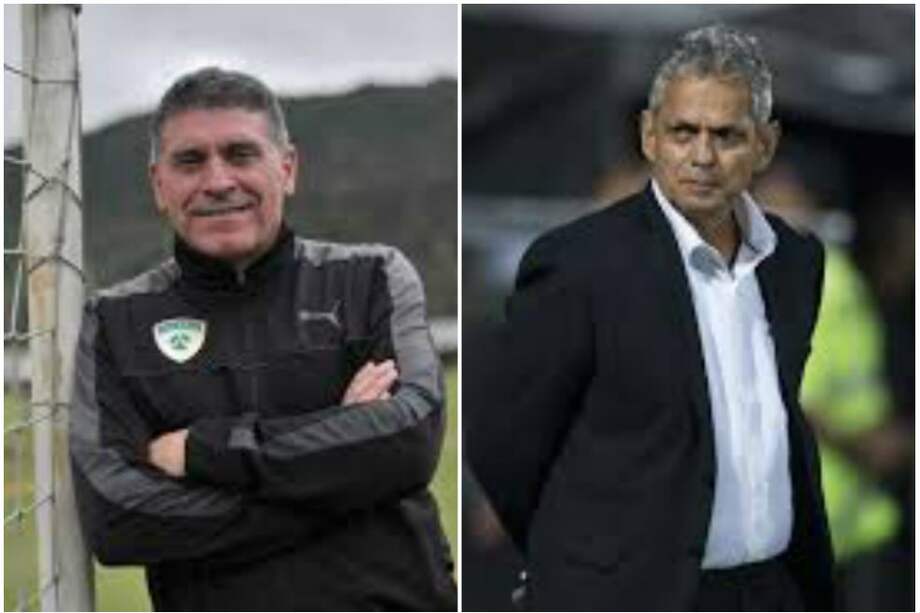 Suárez (izqu.) es el DT de Equidad mientras que Rueda dirige a la selección de Chile. / Óscar Pérez / AFP