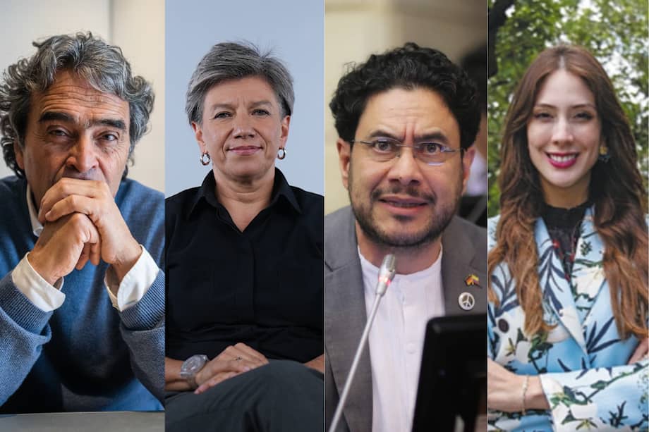 Sergio Fajardo, Claudia López, Iván Cepeda y Diana Osorio.