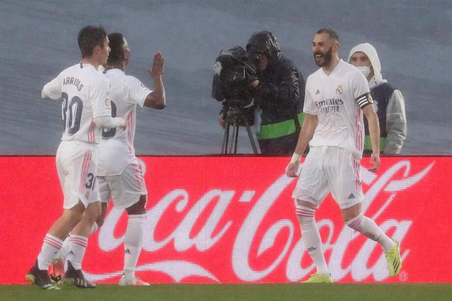 Benzema fue el autor de uno de los dos goles de la victoria del equipo blanco.