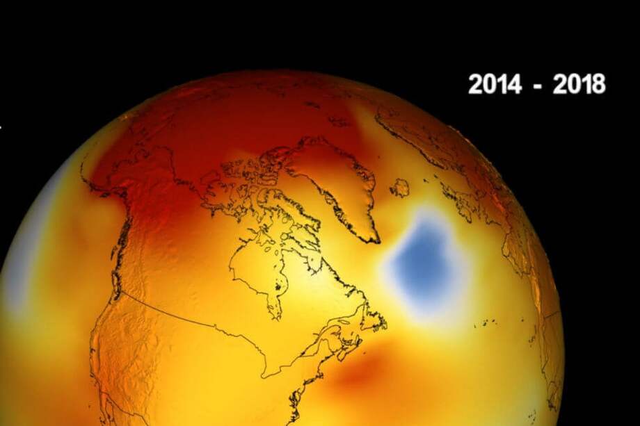 Las temperaturas globales no paran de subir. Este mapa muestra la temperatura global promedio desde 2014. / Nasa