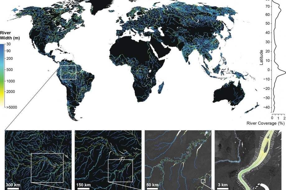 Se estima que los ríos y arroyos mundiales cubren aproximadamente 773.000 km2 de la superficie terrestre global no glaciar de la Tierra. / UNC-CHAPEL HILL