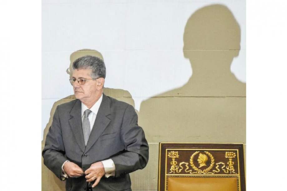 El presidente de la Asamblea Nacional, Henry Ramos Allup, en la sesión de ayer. / Foto: AFP