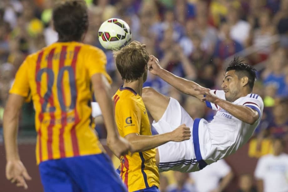 Radamel Falcao podría ser titular en el partido contra el Arsenal. Foto: AFP