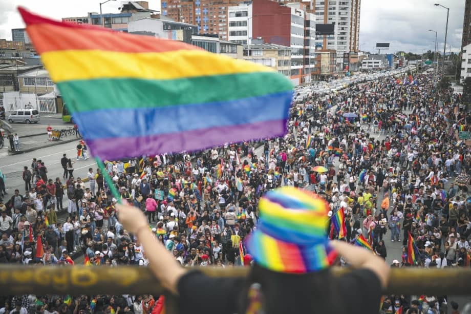 Marcha gay en Bogotá.