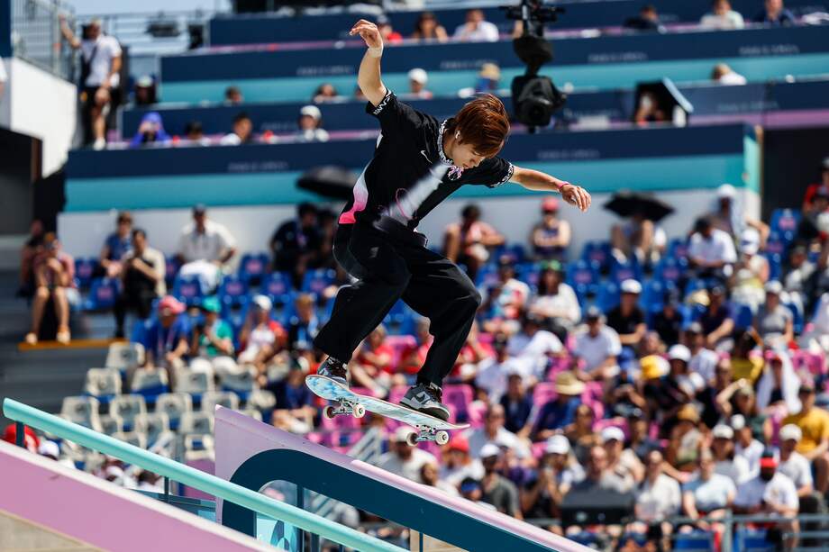 Yuto Horigome, de Japón, oro en el skateboarding masculino.
