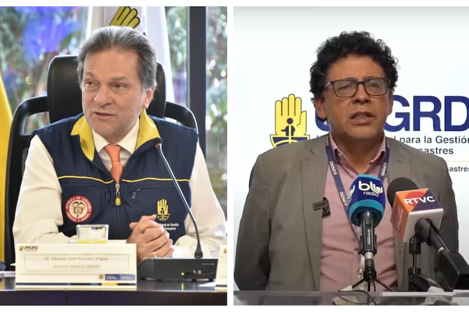 Eduardo José González Angulo, último director de la Ungrd del gobierno de Iván Duque (izquierda). Javier Pava Sánchez, primer director de la Ungrd del gobierno de Gustavo Petro (derecha).