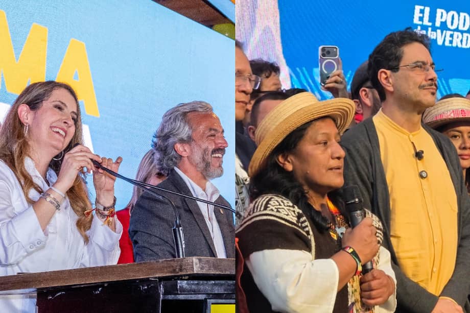 De izquierda a derecha: Paloma Valencia, Juan Daniel Oviedo, Aida Quilcué e Iván Cepeda.