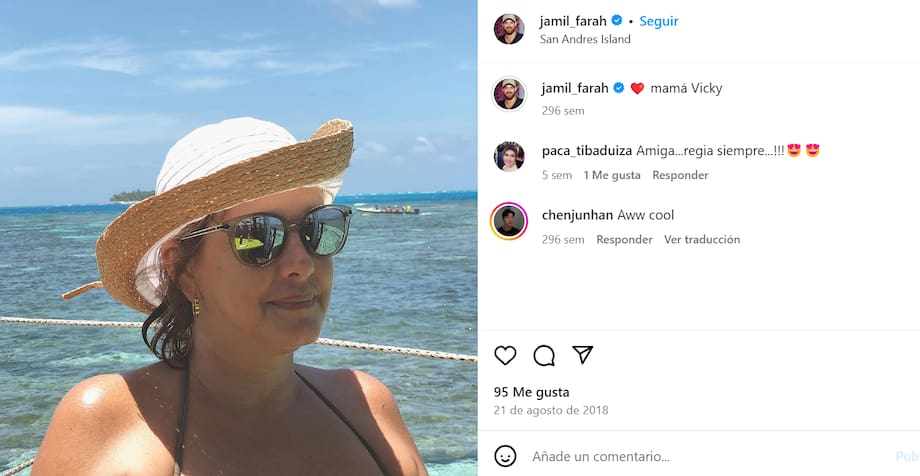Ella es la suegra de Carolina Cruz, mamá de Jamil Farah, que impactó en redes