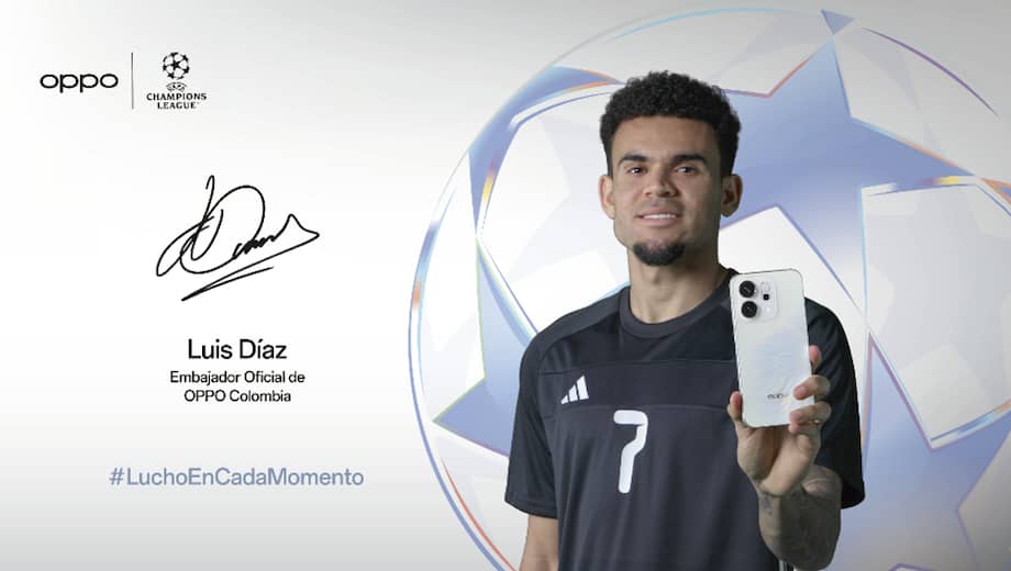 OPPO anunció a Luis Diáz como embajador de marca en Colombia