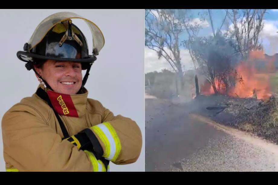 El cabo Jhon Díaz, inspector de seguridad de los bomberos de Sopó fue la víctima del incidente.