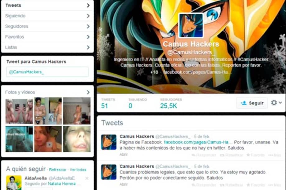 Tuitero que desnudó a famosos argentinos