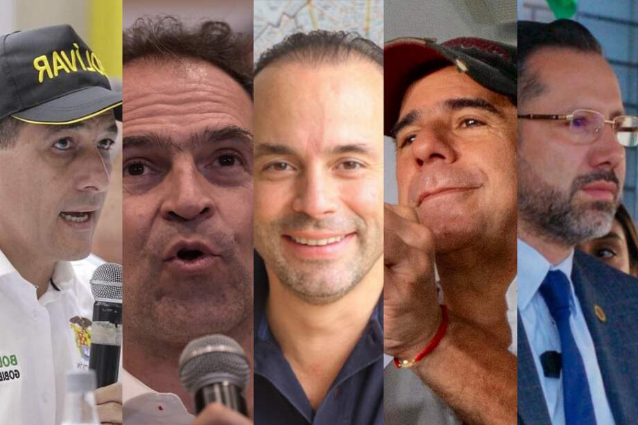 Dumek Turbay, Federico Gutiérrez, Alejandro Éder, Alejandro Char y Jaime Beltrán.