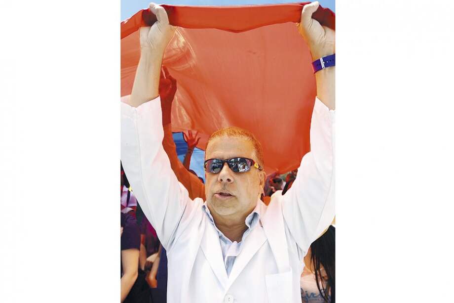 Protesta del sector salud en Caracas. / AFP