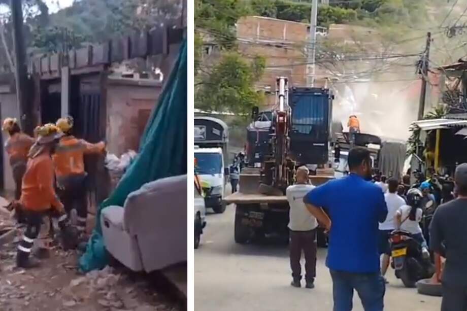 La demolición se realiza en el sector Mano de Dios, en Altavistan.