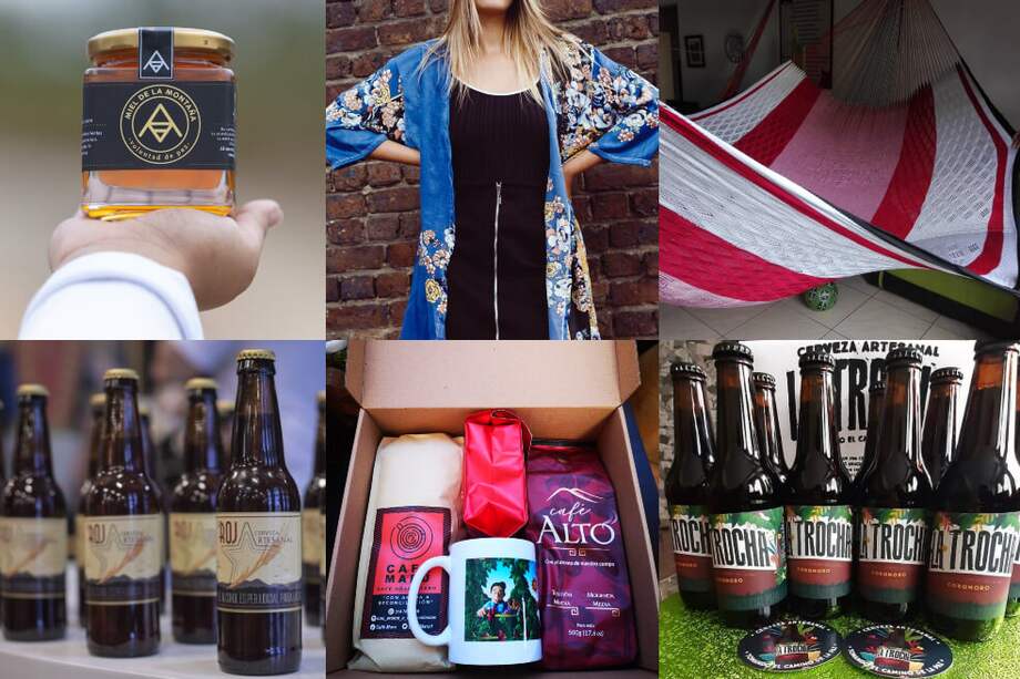 Miel de la Montaña, las cervezas artesanales La Roja y La Trocha, y la ropa de tendencia de la cooperativa Tejiendo Paz hacen parte de los productos que pueden encargar desde casa. / Cortesía