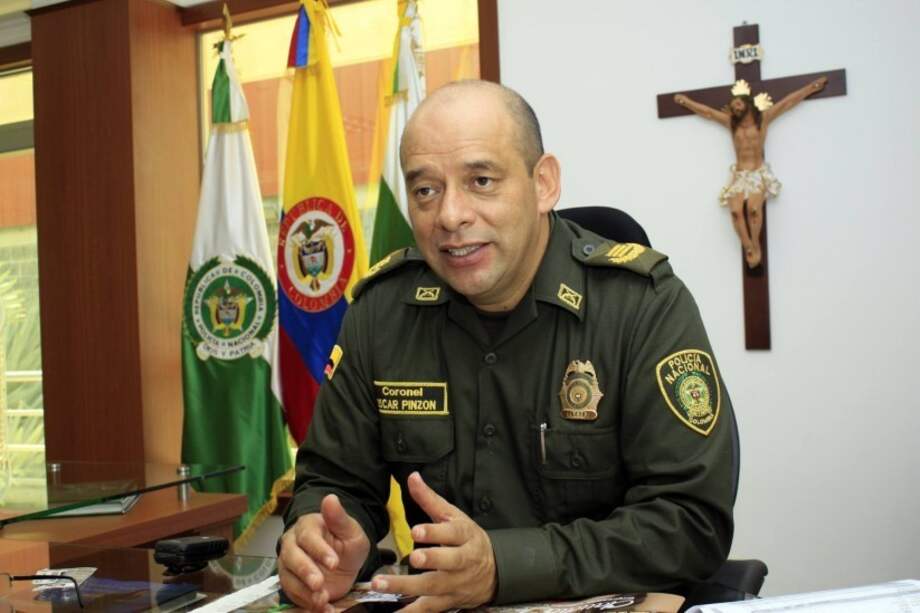 Coronel Óscar Efraín Pinzón Moreno, comandante de la Policía en el Huila, fue separado de su cargo. / Cortesía