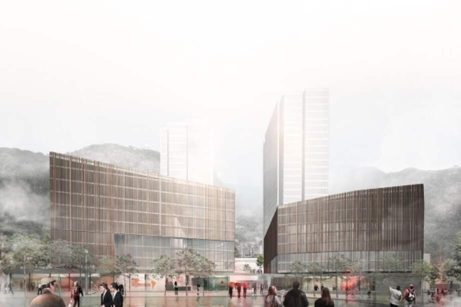 Render de la nueva Cinemateca, que se construye en la calle 19 con carrera tercera, centro de Bogotá. / Colectivo 720