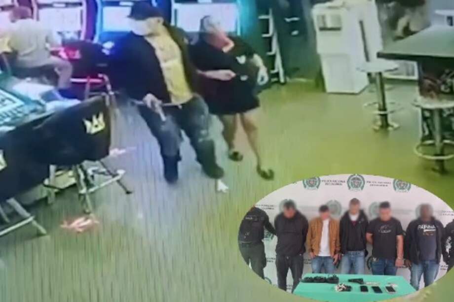 Cinco sujetos que robaron un casino a mano armada en Suba fueron capturados