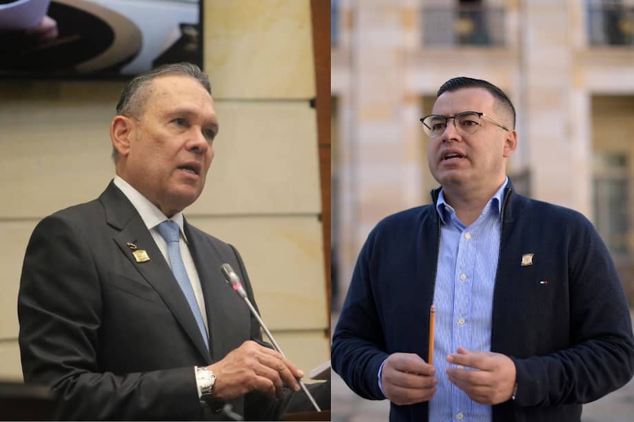 Efraín Cepeda, presidente del Senado; Jaime Raúl Salamanca, presidente de la Cámara de Representantes.