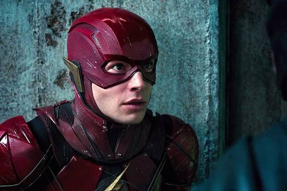Ezra Miller en su interpretación del personaje central de la película "The Flash".