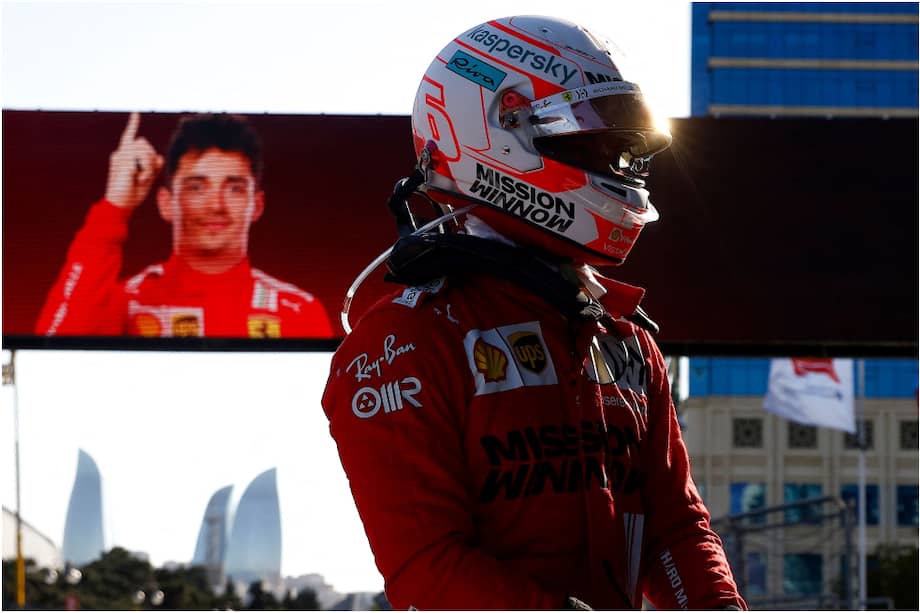 El piloto de Ferrari Charles Leclerc logró la pole position en el Gran Premio de Azerbaiyán, en Bakú.