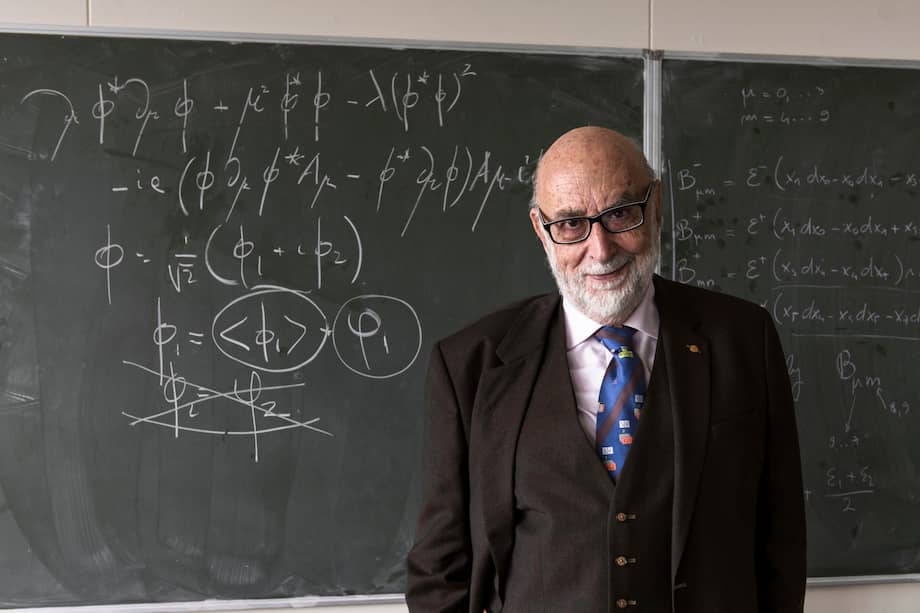 François Englert durante una visita al CERN en 2014.