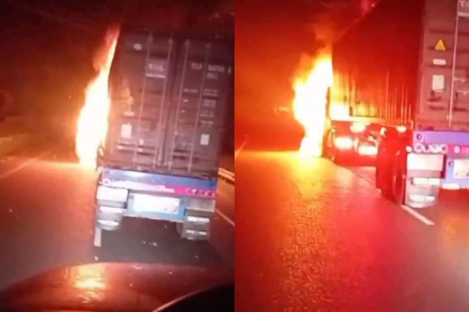 El cabezote del vehículo quedó destruido por el incendio provocado por hombres armados. Las autoridades investigan si el ataque fue cometido por integrantes del frente Luis Carlos Cárdenas Albeláez del ELN.