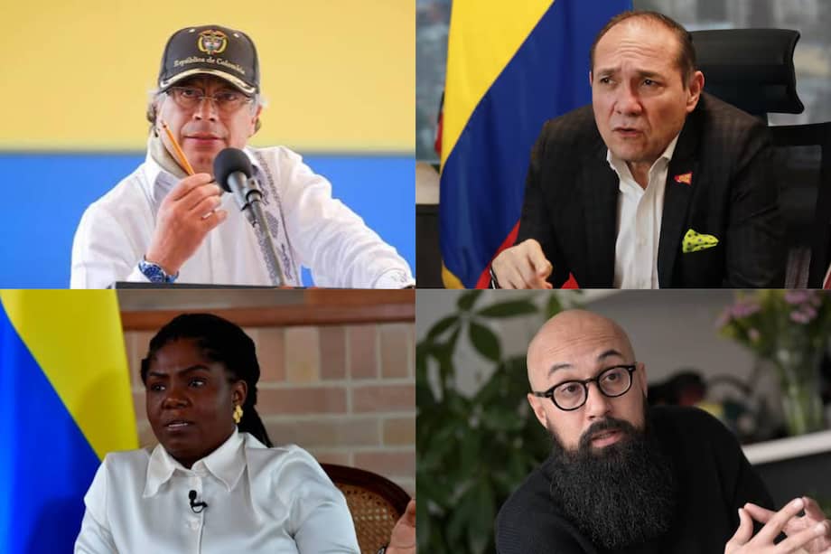 Gustavo Petro, Antonio Sanguino, Francia Márquez y Carlos Carrillo.
