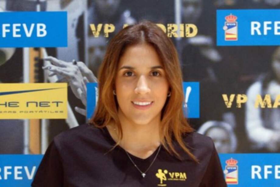 Daniela Ospina voleibolista del VP Madrid. / rfevb.com