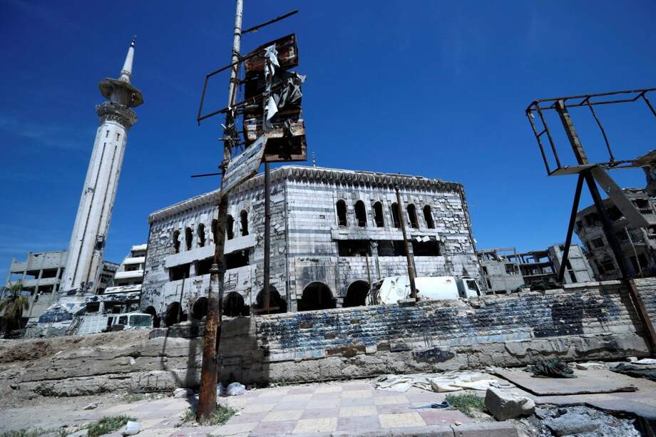 La ciudad de Duma después del bombardeo. / EFE