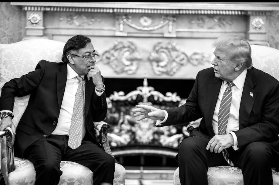 Presidentes Petro y Trump durante su reunión en la Casa Blanca este 3 de febrero.