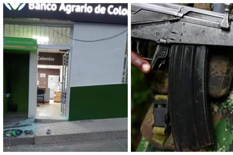 Así quedó el Banco Agrario del municipio ubicado al sur de Popayán.