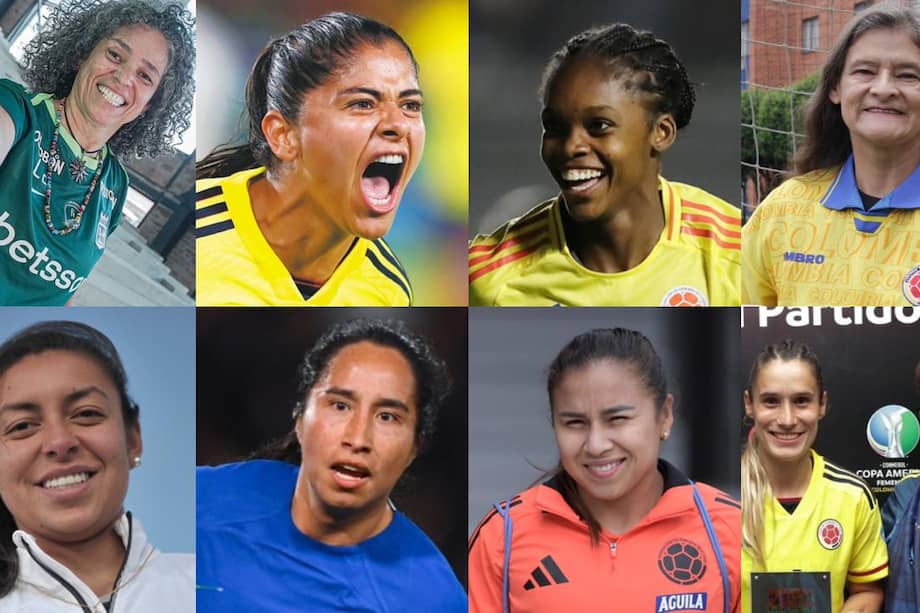 Arriba (de izq. a der.): Lilo Zapata, Catalina Usme, Linda Caicedo y Myriam Guerrero.
Abajo: Yoreli Rincón, Mayra Ramírez, Leyci Santos, Daniela Montoya y Amparo Maldonado.