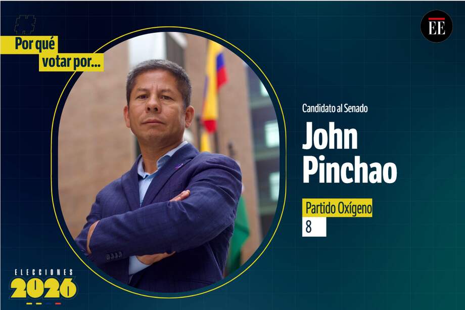 John Pinchao, candidato al Senado por el partido Oxígeno.